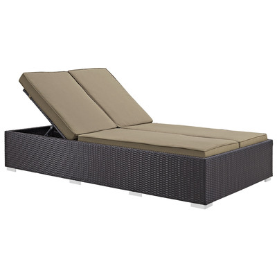 Outdoor Beds Modway Furniture Evince Espresso Mocha EEI-787-EXP-MOC 848387001230 Daybeds and Lounges Espresso Mocha Chaise 