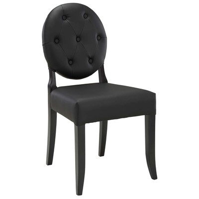 Modway Furniture Dining Room Chairs, Black,ebony, Side Chair, Black,DarkVinyl, Dining Chairs, 848387017750, EEI-815-BLK