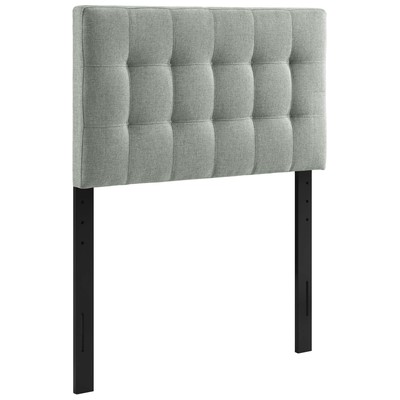 Headboards and Footboards Modway Furniture Lily Gray MOD-5148-GRY 848387019419 Headboards Gray Grey Twin Gray Complete Vanity Sets 