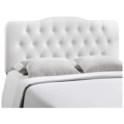 Headboards and Footboards Modway Furniture Annabel White MOD-5157-WHI 848387019631 Headboards White snow Full White Complete Vanity Sets 