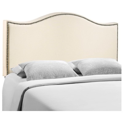 Headboards and Footboards Modway Furniture Curl Ivory MOD-5206-IVO 848387034832 Headboards Cream beige ivory sand nude Queen Ivory Complete Vanity Sets 