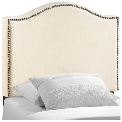Headboards and Footboards Modway Furniture Curl Ivory MOD-5209-IVO 848387034900 Headboards Cream beige ivory sand nude Twin Ivory Complete Vanity Sets 