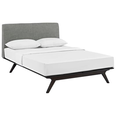 Modway Furniture Beds, Brown,sableGray,Grey, Upholstered, Platform, Queen, Complete Vanity Sets, Beds, 889654023012, MOD-5238-CAP-GRY