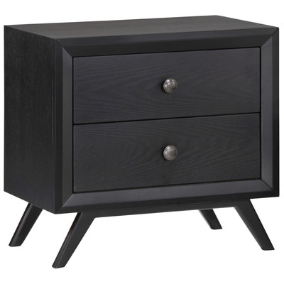 Night Stands Modway Furniture Tracy Black MOD-5240-BLK 848387055332 Case Goods BlackebonyBrownsable Complete Vanity Sets 