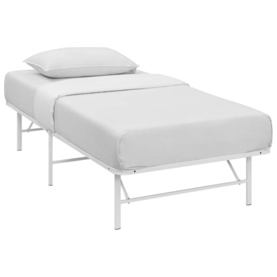 Beds Modway Furniture Horizon White MOD-5427-WHI 889654052241 Beds White snow Metal Platform Standard Full Queen Twin Complete Vanity Sets 