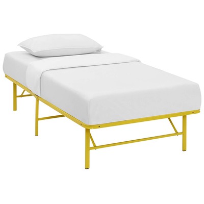 Beds Modway Furniture Horizon Yellow MOD-5427-YLW 889654052258 Beds Yellow Metal Platform Standard Full Queen Twin Complete Vanity Sets 