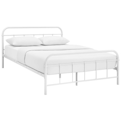 Beds Modway Furniture Maisie White MOD-5533-WHI-SET 889654084525 Beds White snow Platform Queen 