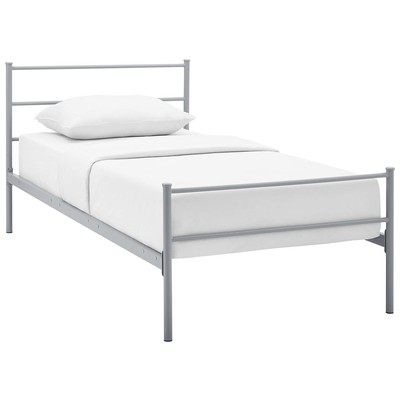 Modway Furniture Beds, Gray,Grey, Platform, Twin, Beds, 889654085607, MOD-5551-GRY-SET
