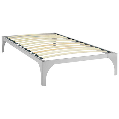 Modway Furniture Beds, Silver, Wood, Twin, Beds, 889654096351, MOD-5747-SLV