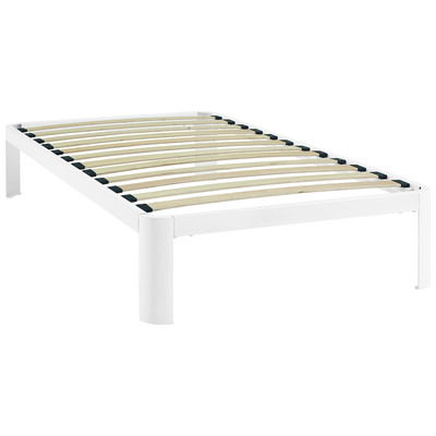 Modway Furniture Beds, White,snow, Wood, Twin, Beds, 889654096573, MOD-5754-WHI
