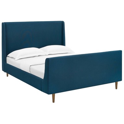 Beds Modway Furniture Aubree Azure MOD-5824-AZU 889654130543 Beds Upholstered Wood Platform Queen 