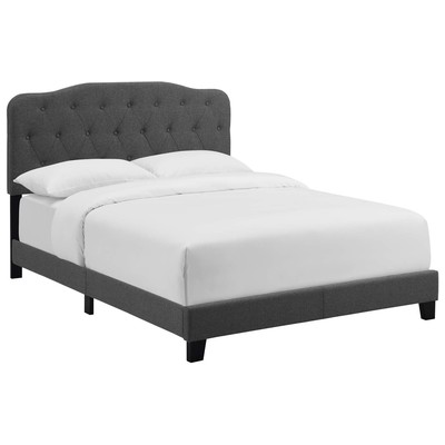Beds Modway Furniture Amelia Gray MOD-5839-GRY 889654124269 Beds Gray Grey Upholstered Wood Full 