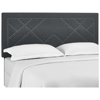 Headboards and Footboards Modway Furniture Reese Gray MOD-5844-GRY 889654124498 Headboards Black ebonyGray Grey Full Queen Black Gray 