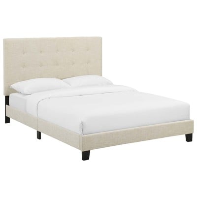 Modway Furniture Beds, Beige,Cream,beige,ivory,sand,nude, Upholstered,Wood, Platform, Twin, Beds, 889654131847, MOD-5877-BEI
