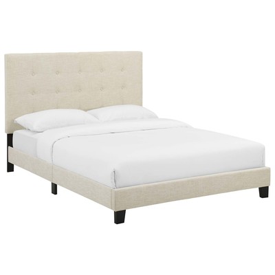 Modway Furniture Beds, Beige,Cream,beige,ivory,sand,nude, Upholstered,Wood, Platform, Queen, Beds, 889654131946, MOD-5879-BEI