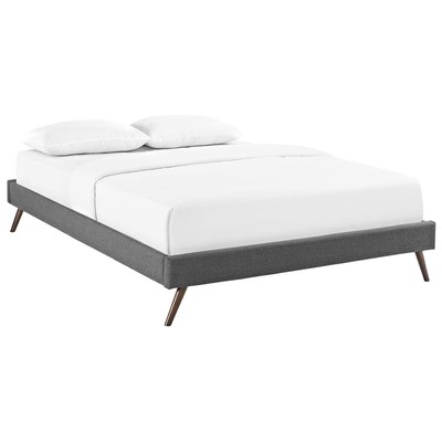 Modway Furniture Beds, Gray,Grey, Upholstered,Wood and Upholstered,Wood, Platform, Queen, Beds, 889654035213, MOD-5891-GRY