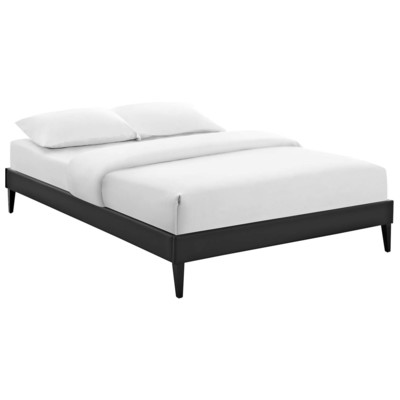 Beds Modway Furniture Tessie Black MOD-5896-BLK 889654091615 Beds Black ebony Upholstered Wood and Upholster Platform Full 