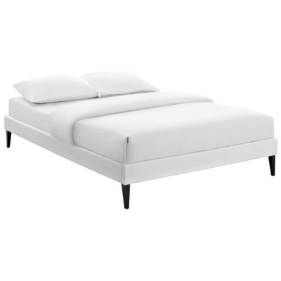 Beds Modway Furniture Tessie White MOD-5898-WHI 889654100027 Beds White snow Upholstered Wood and Upholster Platform Queen 