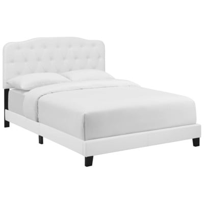 Beds Modway Furniture Amelia White MOD-5991-WHI 889654125921 Beds White snow Upholstered Wood Full 