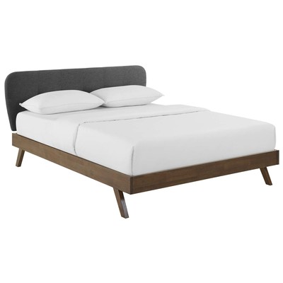 Modway Furniture Beds, Gray,Grey, Upholstered,Wood, Platform, Queen,Single, Beds, 889654140283, MOD-6004-GRY