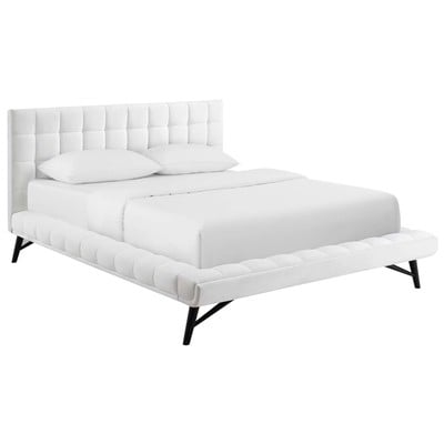 Modway Furniture Beds, White,snow, Wood, Platform, Queen, Beds, 889654141136, MOD-6008-WHI