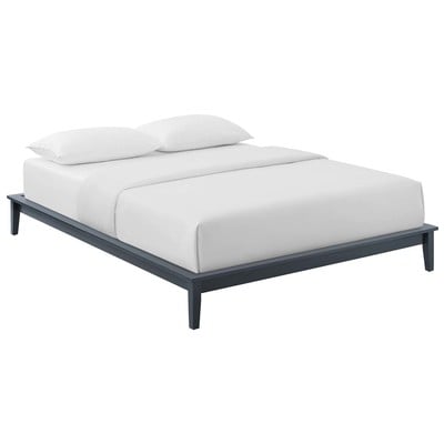 Beds Modway Furniture Lodge Gray MOD-6055-GRY 889654138938 Beds Gray Grey Wood Platform Queen 