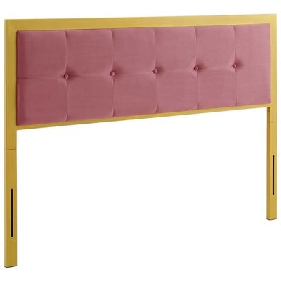 Headboards and Footboards Modway Furniture Teagan Gold Dusty Rose MOD-6173-GLD-DUS 889654162575 Headboards Gold Twin Dusty Rose 