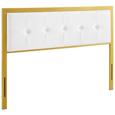 Headboards and Footboards Modway Furniture Teagan Gold White MOD-6177-GLD-WHI 889654162704 Headboards Gold White snow Queen White 