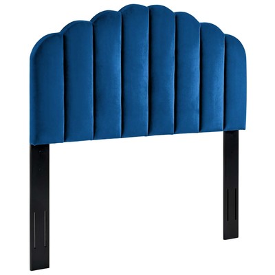 Headboards and Footboards Modway Furniture Veronique Navy MOD-6207-NAV 889654166566 Headboards Blue navy teal turquiose indig Full Queen Blue Navy Teal 
