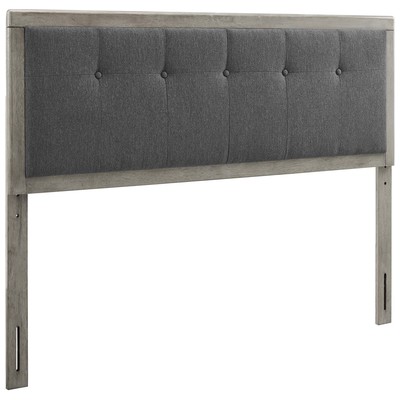 Headboards and Footboards Modway Furniture Draper Gray Charcoal MOD-6225-GRY-CHA 889654164050 Headboards Gray Grey Full Gray 