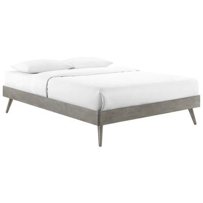 Beds Modway Furniture Margo Gray MOD-6228-GRY 889654164210 Beds Gray Grey Wood Platform Twin 