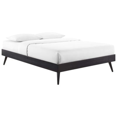 Beds Modway Furniture Margo Black MOD-6229-BLK 889654164234 Beds Black ebony Wood Platform Full 