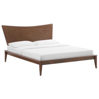 Beds Modway Furniture Astra Walnut MOD-6249-WAL 889654167075 Beds Wood Platform Full 