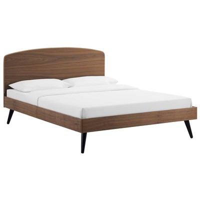 Beds Modway Furniture Bronwen Walnut MOD-6253-WAL 889654167198 Beds Wood Platform Full 