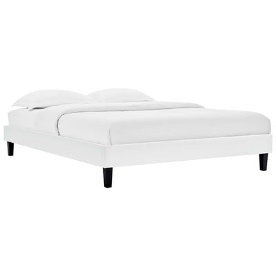 Modway Furniture Beds, Black,ebonyWhite,snow, Upholstered,Wood, Platform, Twin, Beds, 889654997672, MOD-6264-WHI