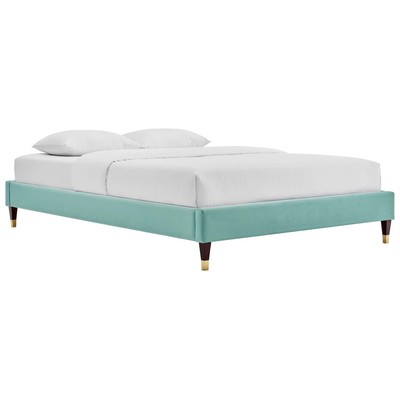 Modway Furniture Beds, Gold, Metal,Upholstered,Wood, Platform, Queen, Beds, 889654170983, MOD-6270-MIN