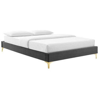Modway Furniture Beds, Gold, Metal,Upholstered,Wood, Full, Beds, 889654993551, MOD-6306-CHA