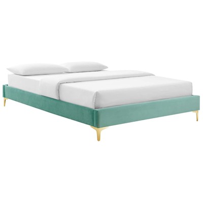 Modway Furniture Beds, Gold, Metal,Upholstered,Wood, King, Beds, 889654993445, MOD-6307-MIN