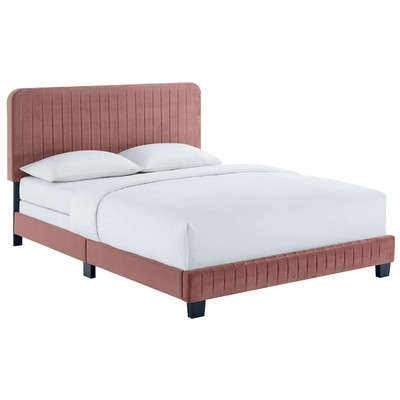 Beds Modway Furniture Celine Dusty Rose MOD-6329-DUS 889654992899 Beds Upholstered King 