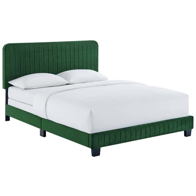 Modway Furniture Beds, Blue,navy,teal,turquiose,indigo,aqua,SeafoamGreen,emerald,teal, Upholstered, Full, Beds, 889654992707, MOD-6331-EME