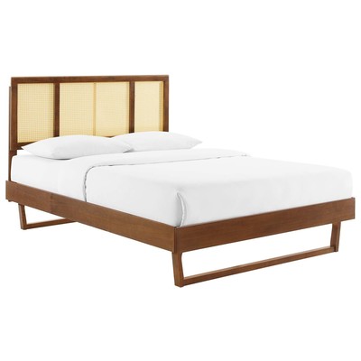 Beds Modway Furniture Kelsea Walnut MOD-6372-WAL 889654951582 Beds Wood Platform Queen 