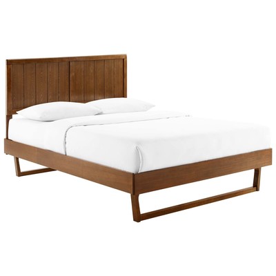 Beds Modway Furniture Alana Walnut MOD-6616-WAL 889654960607 Beds Wood Platform Full 