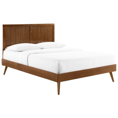 Beds Modway Furniture Alana Walnut MOD-6620-WAL 889654960485 Beds Wood Platform King 
