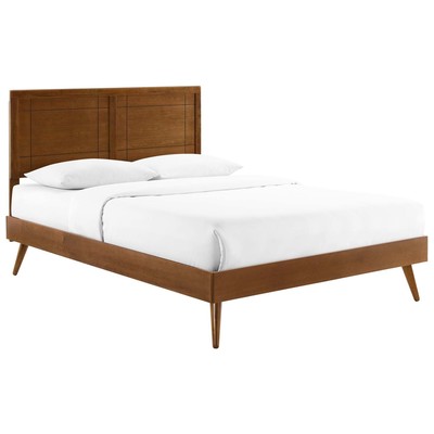 Beds Modway Furniture Marlee Walnut MOD-6628-WAL 889654960331 Beds Wood Platform Full 