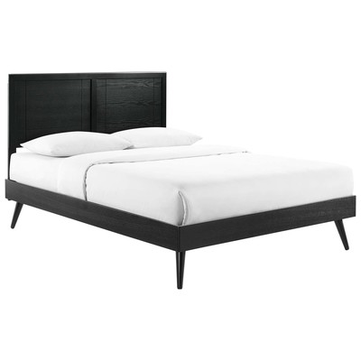 Modway Furniture Beds, Black,ebony, Wood, Platform, King, Beds, 889654960324, MOD-6629-BLK