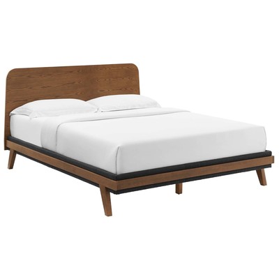 Beds Modway Furniture Dylan Walnut MOD-6675-WAL 889654956044 Beds Wood Platform Queen 