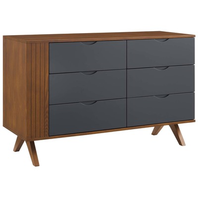 Modway Furniture Bedroom Chests and Dressers, , , 20 - 30 in.,,, Case Goods, 889654956563, MOD-6677-WAL-GRY,Under 30 in.,Under 20 in.,Over 30 in.