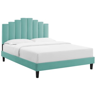 Modway Furniture Beds, Black,ebony, Upholstered,Wood, Platform, Full,Queen, Beds, 889654949473, MOD-6692-MIN