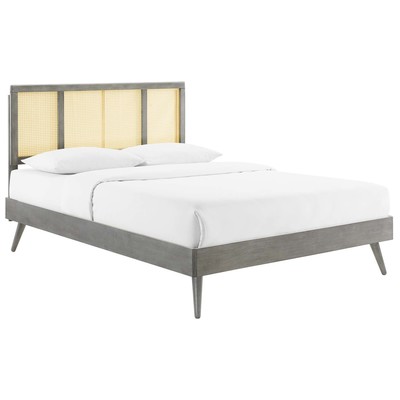 Modway Furniture Beds, Gray,Grey, Wood, Platform, Full, Beds, 889654951353, MOD-6696-GRY