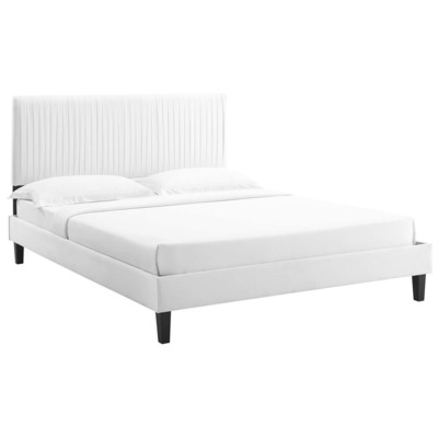 Modway Furniture Beds, Black,ebonyWhite,snow, Wood, Platform, Twin, Beds, 889654930877, MOD-6867-WHI